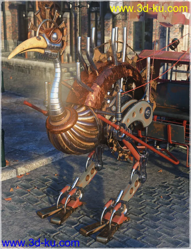 Steampunk Ostrich模型的图片2