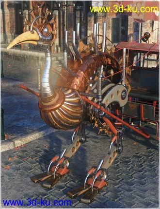 3D打印模型Steampunk Ostrich的图片