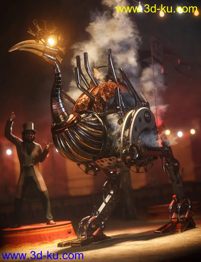 Steampunk Ostrich模型的图片3