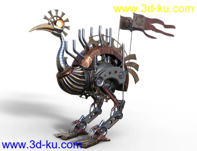 Steampunk Ostrich模型的图片4