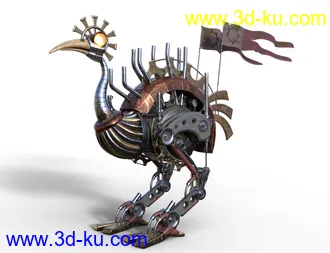 3D打印模型Steampunk Ostrich的图片