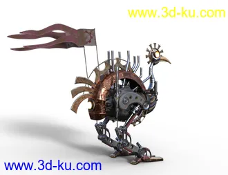 3D打印模型Steampunk Ostrich的图片