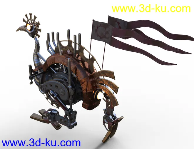Steampunk Ostrich模型的图片6