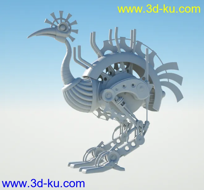 Steampunk Ostrich模型的图片8