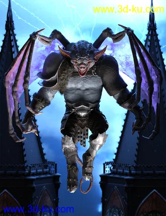 3D打印模型Stone Guardian Poses for Gargoyle HD的图片