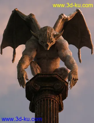 3D打印模型Stone Guardian Poses for Gargoyle HD的图片