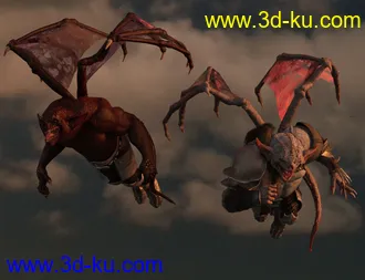 3D打印模型Stone Guardian Poses for Gargoyle HD的图片