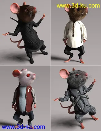 3D打印模型Storybook Mouse for Genesis 8.1 Males的图片