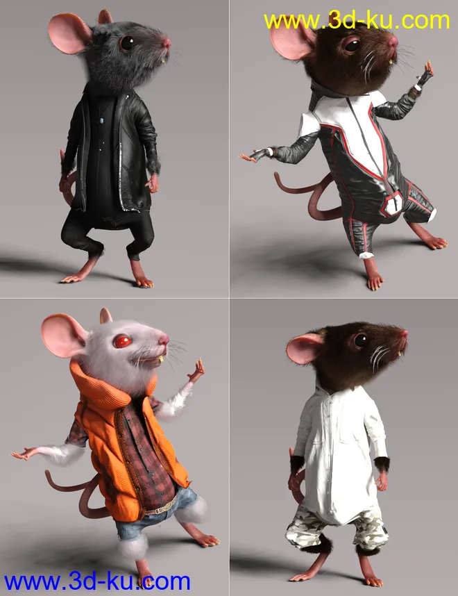 Storybook Mouse for Genesis 8.1 Males模型的图片5