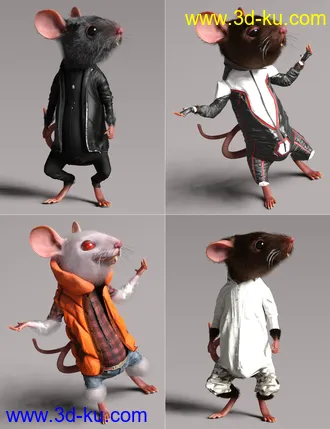 3D打印模型Storybook Mouse for Genesis 8.1 Males的图片