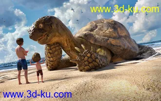 3D打印模型Storybook Turtle HD for Genesis 8.1 Males的图片