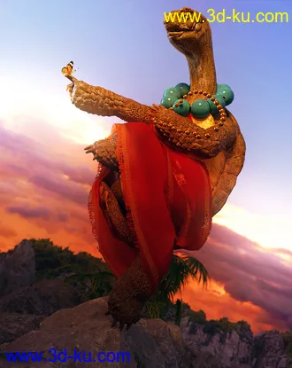 3D打印模型Storybook Turtle HD for Genesis 8.1 Males的图片