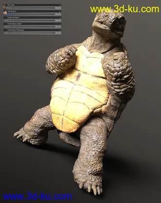 3D打印模型Storybook Turtle HD for Genesis 8.1 Males的图片