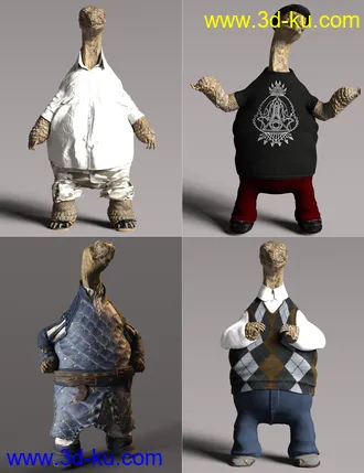 3D打印模型Storybook Turtle HD for Genesis 8.1 Males的图片