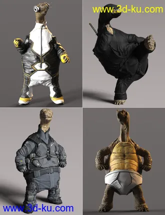 3D打印模型Storybook Turtle HD for Genesis 8.1 Males的图片