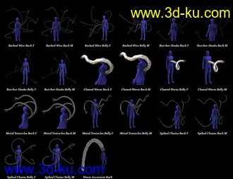 3D打印模型Strands of Horror for Genesis 2的图片