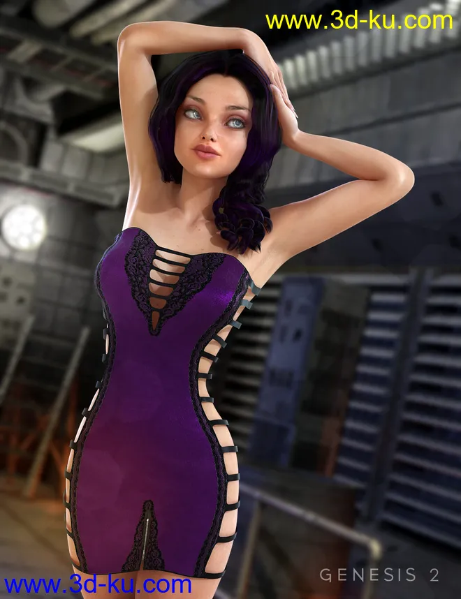 Strappy Party Dress模型的图片1