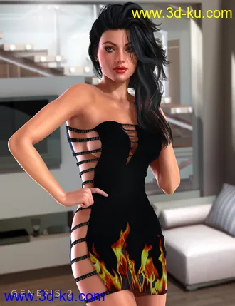 3D打印模型Strappy Party Dress Textures的图片