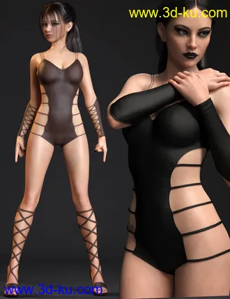 3D打印模型Strappy Suit Set for Genesis 8 and 8.1 Females的图片