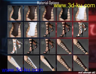 3D打印模型Strappy Suit Set for Genesis 8 and 8.1 Females的图片