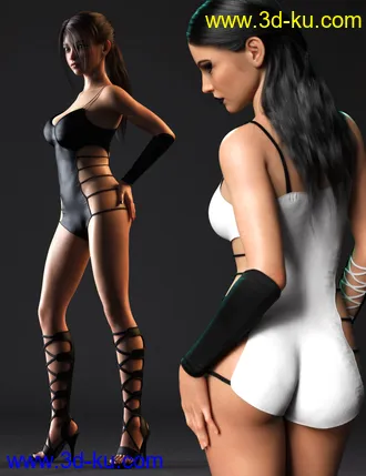 3D打印模型Strappy Suit Set for Genesis 8 and 8.1 Females的图片