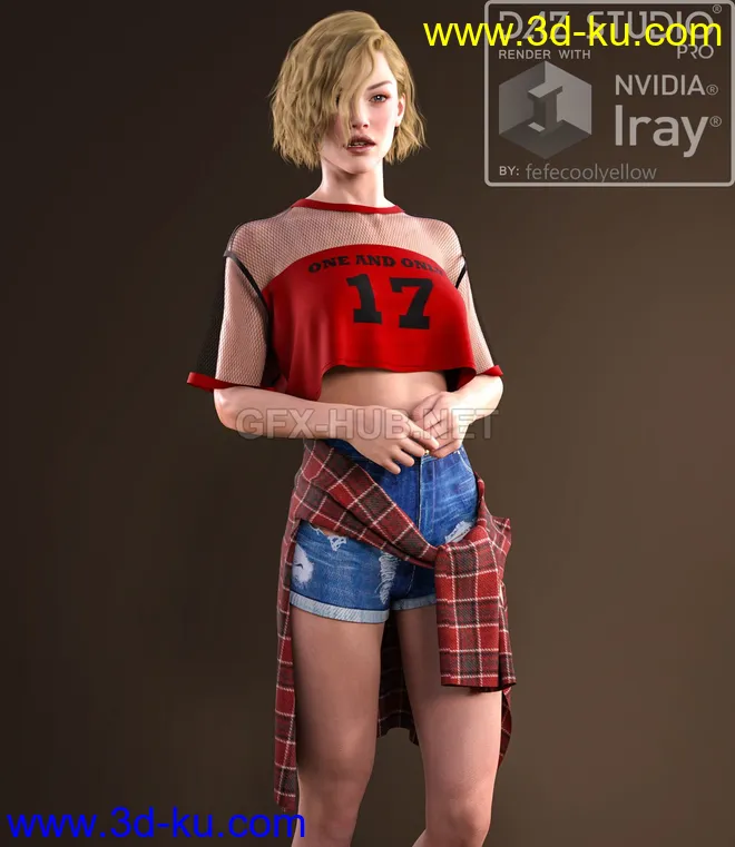 Street Fashion dForce outfit for G8F模型的图片1