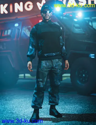 3D打印模型Street Tactical Fashion for Genesis 8 and 8.1 Male的图片