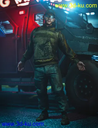 3D打印模型Street Tactical Fashion for Genesis 8 and 8.1 Male的图片