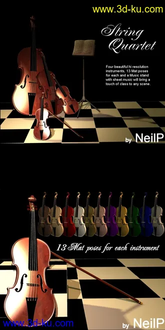 3D打印模型String Quartet的图片