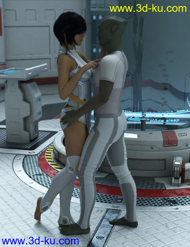 Strong Love Poses for Genesis 3 and 8-8.1模型的图片3