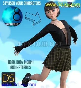 3D打印模型Stylised Your Characters For Genesis 8 Female的图片