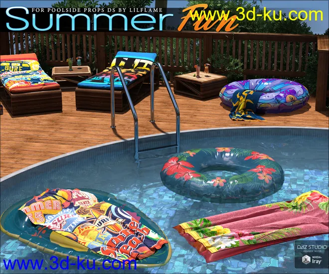 Summer Fun for Poolside Props DS模型的图片1