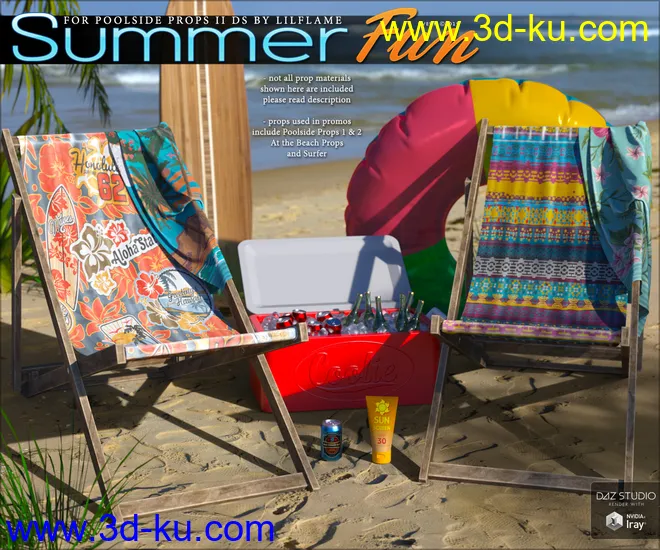 Summer Fun for Poolside Props II DS模型的图片1