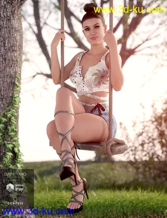 3D打印模型Summer Swing Outfit for Genesis 8 Female(s)的图片