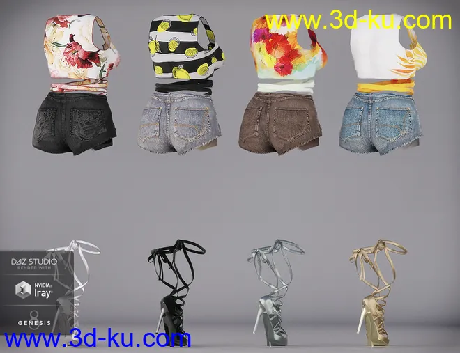 Summer Swing Outfit Textures模型的图片7