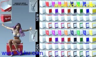 3D打印模型Summer Vibes Vintage Props with dForce的图片