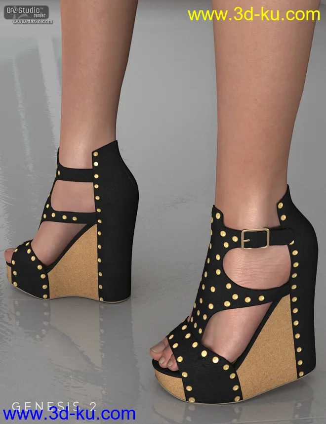 Summer Wedges for Genesis 2 Female(s)模型的图片1