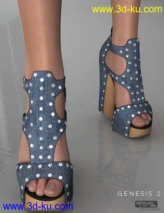 3D打印模型Summer Wedges for Genesis 2 Female(s)的图片