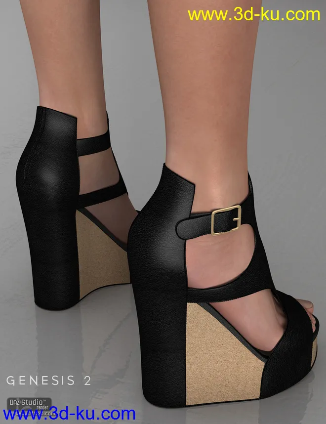 Summer Wedges for Genesis 2 Female(s)模型的图片3