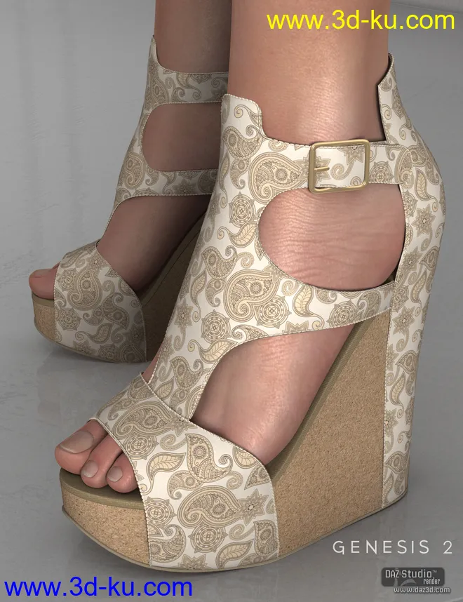 Summer Wedges for Genesis 2 Female(s)模型的图片4