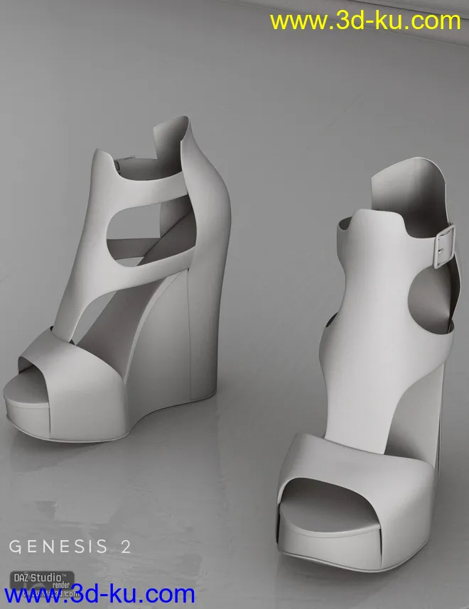 Summer Wedges for Genesis 2 Female(s)模型的图片5