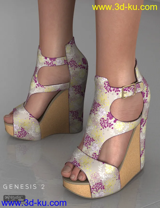 Summer Wedges for Genesis 2 Female(s)模型的图片6
