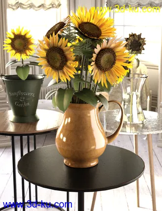 3D打印模型Sunflower Adornment的图片