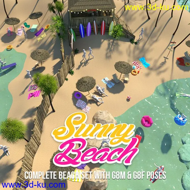 Sunny Beach for DS Iray模型的图片1
