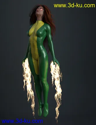 3D打印模型Superhero Body FX for Genesis 8 Females的图片