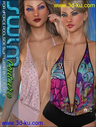 3D打印模型SWIM Couture for dForce Poolside Swimwear G8F的图片