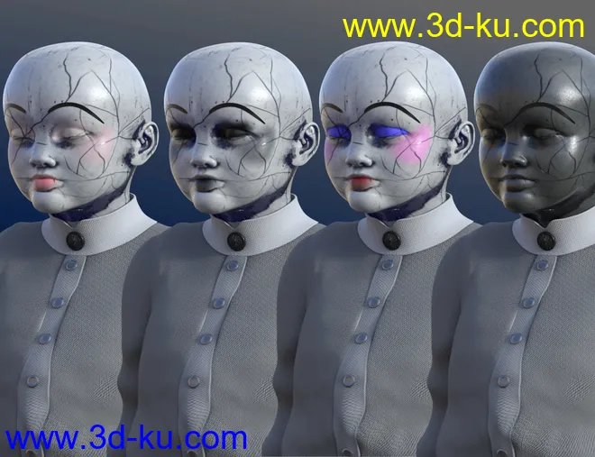 SY Cracked Creepy Dolls Genesis 8 and 8.1模型的图片8