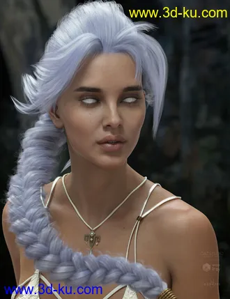 3D打印模型Sylveren Hair for Genesis 3 and Genesis 8 and 8.1 Females的图片