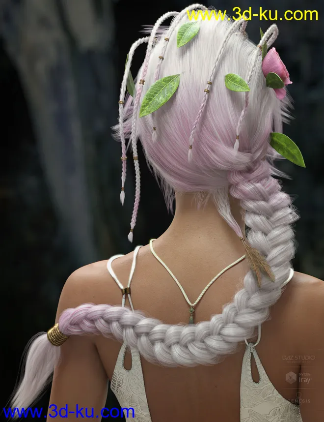 Sylveren Hair for Genesis 3 and Genesis 8 and 8.1 Females模型的图片6