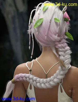 3D打印模型Sylveren Hair for Genesis 3 and Genesis 8 and 8.1 Females的图片